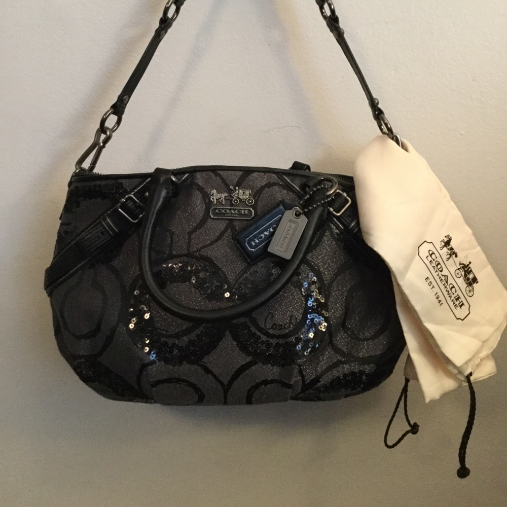 Coach Madison Sophia Sequin Satchel